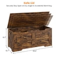 thumbnail image 3 of Kojooin Storage Chest, 39.4" Toy Chest for Boys Girls, Kids Wood Large Toy Box, Storage Bench with Safety Hinge, Farmhouse Storage Trunk for Entryway, Living Room, Bedroom, Playroom, 3 of 8