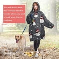 thumbnail image 4 of Wearable Oversized Blanket,Dark Christmas Snowman Pattern Wearable Blanket Hoodie for Adults,Cozy Hooded Blankets with Super Pockets,Super Warm Fuzzy Pullover for Women & Men, 4 of 6