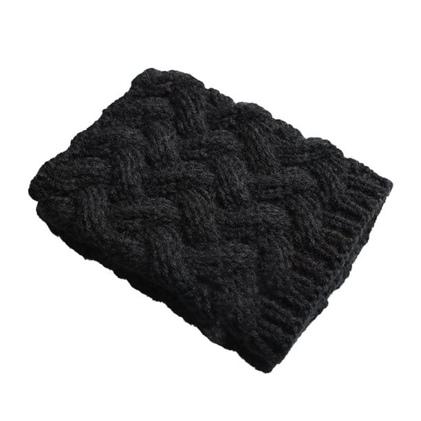 Yuarrent Cubierta calentadora de piernas para invierno, cubiertas envolventes para piernas al aire libre, accesorio de ropa, puños cortos de punto para Suministros térmicos Negro Yuarrent HA059256-01