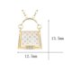 thumbnail image 2 of S925 sterling silver gold-plated light luxury bag necklace, 2 of 5