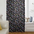 thumbnail image 5 of Colorful Polka Dot Sheer Curtains 54 Inches Long, Modern Minimalist Geometric Black Light Filering Curtains, Breathable Simi Curtain Privacy Drapes for Kitchen Bathroom Small Window Treatment, 5 of 9