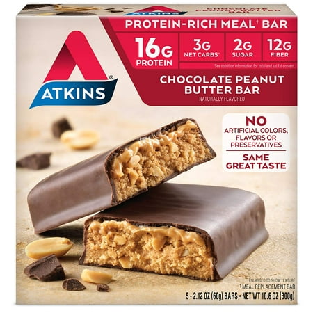 Protein-Rich Meal Bar, Chocolate Peanut Butter, Keto Friendly, 5 Count