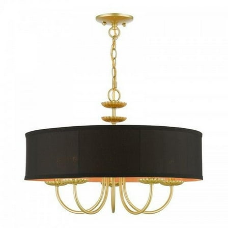 5 Light Pendant in Transitional Style-16.5 inches Tall and 23 inches Wide-Soft Gold Finish Bailey Street Home 218-Bel-4615568