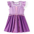 thumbnail image 2 of Disney Princess Girls Dresses 2 Pack Rapunzel Graphic Ruffled Sleeveless Summer Costume Dress Toddler Kids 5-6Y, 2 of 7