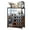 Brown, variant on Wine Bar Rack Cabinet with LED Light, Adjustable Shelves Coffee Bar Cabinet with Mesh Door and Baffle Design, 36″ Tall Small Liquor Bar Cabinet for Home, Kitchen, Dinning Room