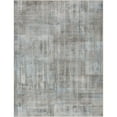 thumbnail image 2 of Well Woven Abstract Toronto Modern Brushstroke Flat-Weave Gray Blue 9'10" x 13' Area Rug, 2 of 7