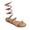 ROSE GOLD, variant on Women’s Rhinestone Flat Sandals, Sparkly Lace Up Ankle Wrap Sandals, Open Toe Dressy Summer Beach Sandals for Women