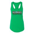 thumbnail image 2 of Wild Bobby Godfidence- Knowing I Can't But He Can Blue and Brown Cheetah Print Inspirational/Christian Women Racerback Tank Top, Kelly, Medium, 2 of 6
