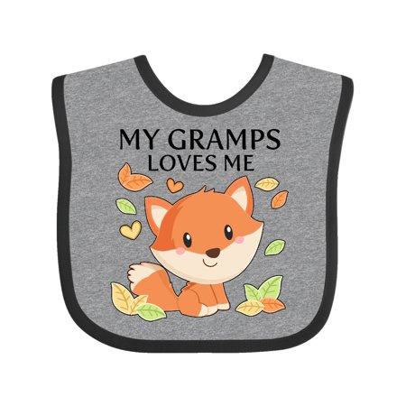 

Inktastic My Gramps Loves Me- little fox Gift Baby Boy or Baby Girl Bib