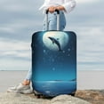 thumbnail image 7 of Susaid Night Sky Moon Dolphin Print Elastic Washable Suitcase Cover with Hidden Zipper, Fits 18-32 Inch Luggage for Protection During Travel-X-Large, 7 of 7