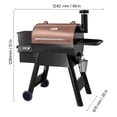 thumbnail image 7 of VEVOR Wood Pellet Grill Smoker, 8 in 1 BBQ Grills for Outdoor Cooking, 575 Square Inches Cook Area Electric Grill and Smoker, with LCD Screen Controller, Meat Probe, 500°F Max Temperature, 7 of 7