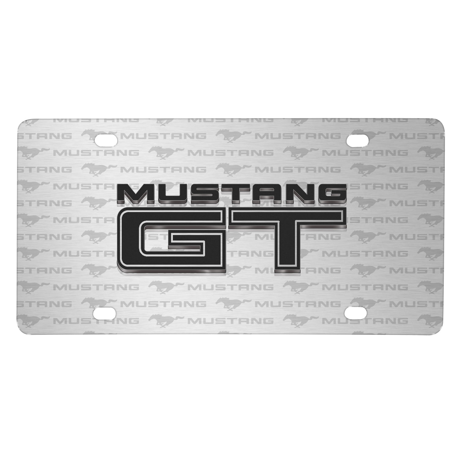 05 Mustang GT Carbon Stainless Steel 3D Logo Finish License Plate