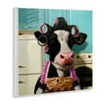 thumbnail image 3 of Stupell  Glamorous Farm Cow Baking Pie Hair Rollers  Wood Wall Art - Blue, 3 of 5