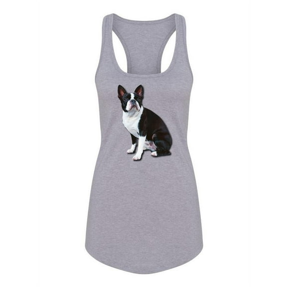 Sitting French Bulldog Racerback Tank Women -SPIdeals Designs, Female XX-Large