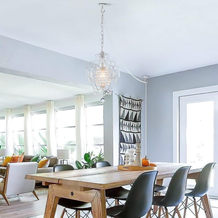 Mini chandelier plug in online