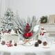 thumbnail image 5 of Mini árbol de Navidad decorativo de escritorio con bayas y piñas artificiales para sala de estar o dormitorio. Ambiente navideño. 1 unidad. 30 × 24 × 7,8 cm. Rkxzt, 5 of 8