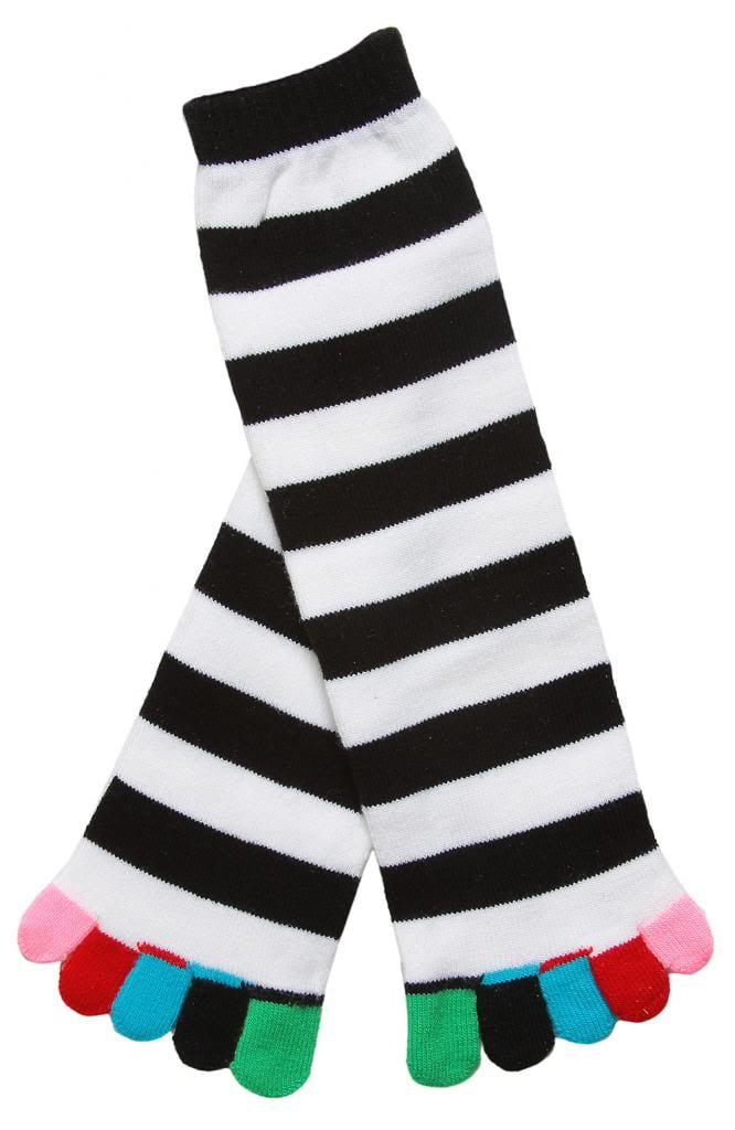 Download Too Cute - Multi Toned Toe Striped Long Toe Sock - Walmart ...
