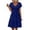 Blue, variant on ChaoHeng Plus Size Dresses for Women Casual Summer Dresses for Women 2025 Vacation Women Casual Loose Tank Dress Beach V-Neck Pocket Sundress Short Sleeve Dresses