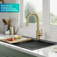 thumbnail image 3 of KRAUS Oletto Touchless Sensor Pull-Down Single Handle Kitchen Faucet in Brushed Brass, 3 of 7