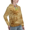 thumbnail image 6 of Wukai Retro Palm Tree Print Womens Hoodies Fleece Sweatshirts Long Sleeve Sweaters Pullover Fall Outfits Winter Clothes-Small, 6 of 7