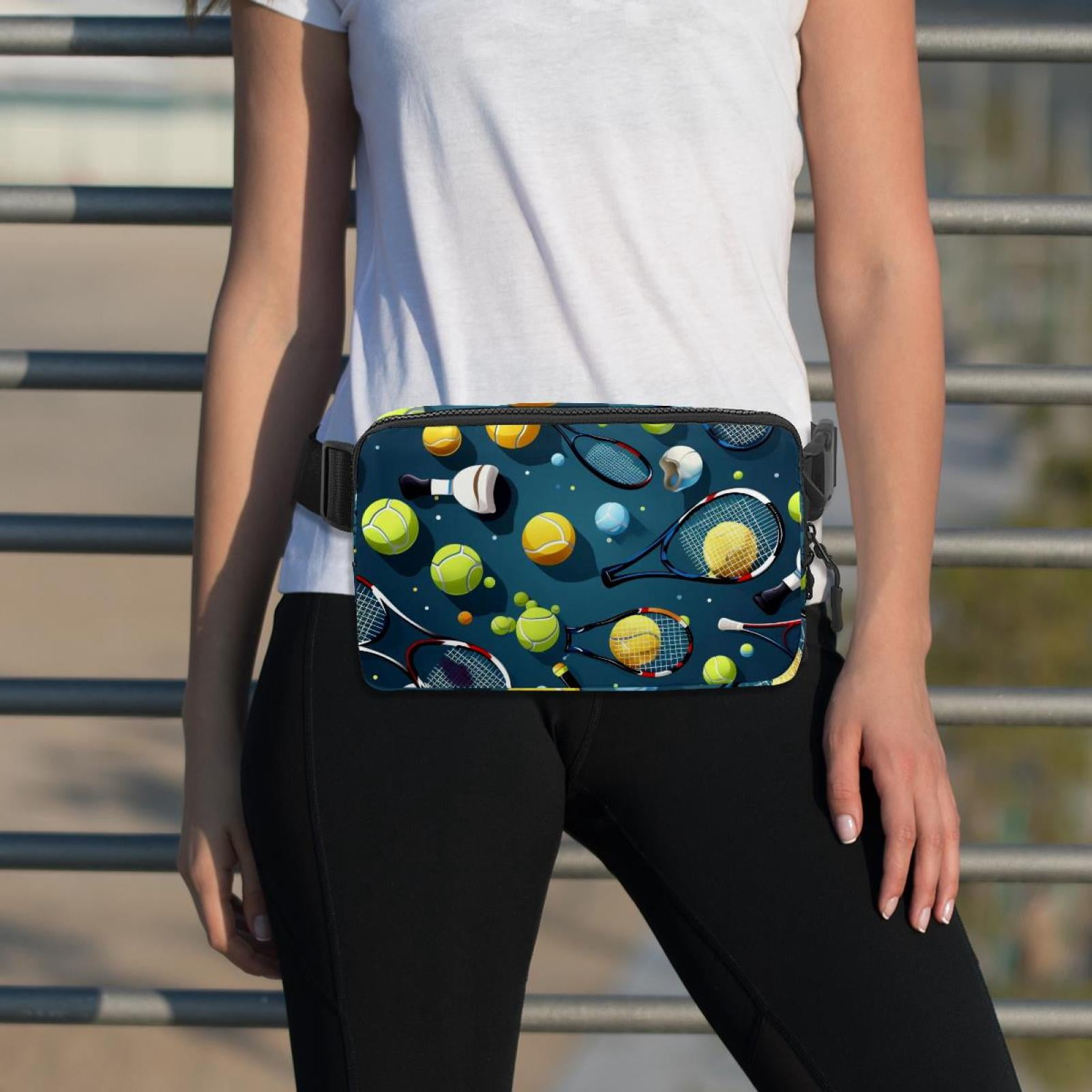 Tennis Running Belt Waist Packs Fanny Bag: Lightweight, Adjustable, with Extension Strap, Unisex
