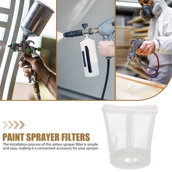 NICEXMAS Nicexmas Fine Mesh Airless Sprayer Filter, White Plastic, for Home Improvement and More 10Pcs