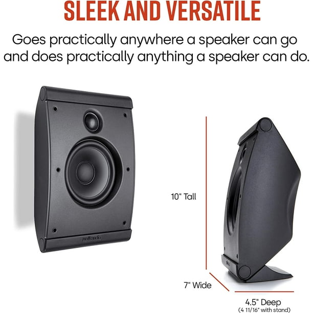 Polk Audio OWM3 Wall and Bookshelf Speakers The Most High Performance Versatile Loudspeaker Paintable Grilles Pair Black