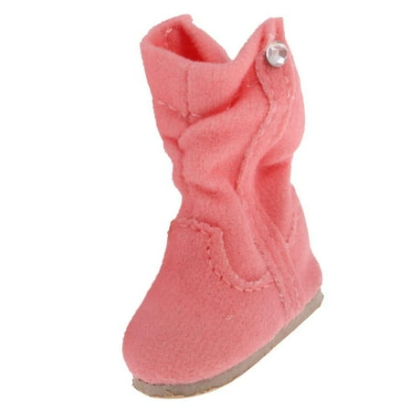 

Exquisite Doll PU Leather Snow Boots Shoes For 12 Blythe Azone Doll Dress Up