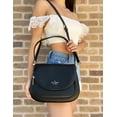 thumbnail image 3 of Kate Spade Leila Soft Pebbled Leather Medium Flap Shoulder Bag Black, 3 of 4