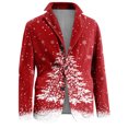 thumbnail image 4 of yuCgh Men's Ugly Christmas Corduroy Suit Jacket with Warm Pockets, Cardigan for Casual Holiday Fashion, Fun Print for Celebrations,Red 3XL, 4 of 6
