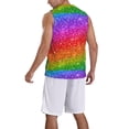 thumbnail image 2 of Sikiie Colorful Glitter Basketball Jersey Reversible Men's Mesh Athletic Sports Shirts Training Practice S-4XLMedium, 2 of 6