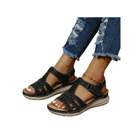 

Tapsier Womens Open Toe Ankle Strap Shoes Summer Beach Platform Sandals