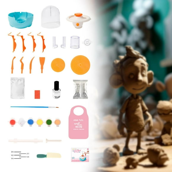 Elodie Kids Pottery Wheel Kit DIY Clay Sculpting Maker for New Year Office Birthday