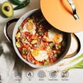 thumbnail image 2 of Tramontina Fiora 4.25-Quart Aluminum Ceramic Nonstick Multipurpose Pan with Lid, Induction-Ready, ILAG Swiss Coating, Oven & Dishwasher Safe - Marigold, 2 of 13