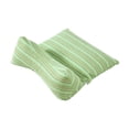 thumbnail image 2 of Multifunctional Triangular Neck and Lower Back Support Pillow, Natural Buckwheat Filling, Breathable Linen Cover, Removable Washable Case, 39x37x8 cm, Beige/Navy/Mint Green, 2 of 6