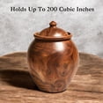 thumbnail image 2 of Handcrafted Wooden Cremation Urn for Human Ashes - Adult Sized Urn for Ashes - Hold Up to 200 Cubic Inches - Premium Velvet Bag Includeded, 2 of 5