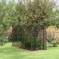 thumbnail image 2 of Outsunny 4' x 12' Plant Protection Tent Crop Cage with Door, Black, 2 of 10