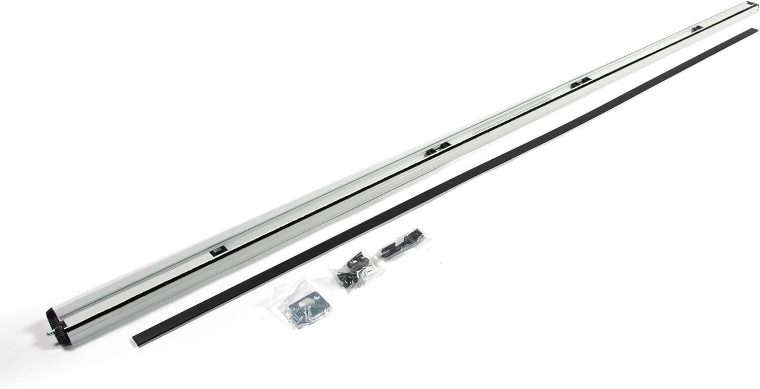 Heavy Duty Double Door Astragal - 80" Satin Anodized With Flush Bolts (White)