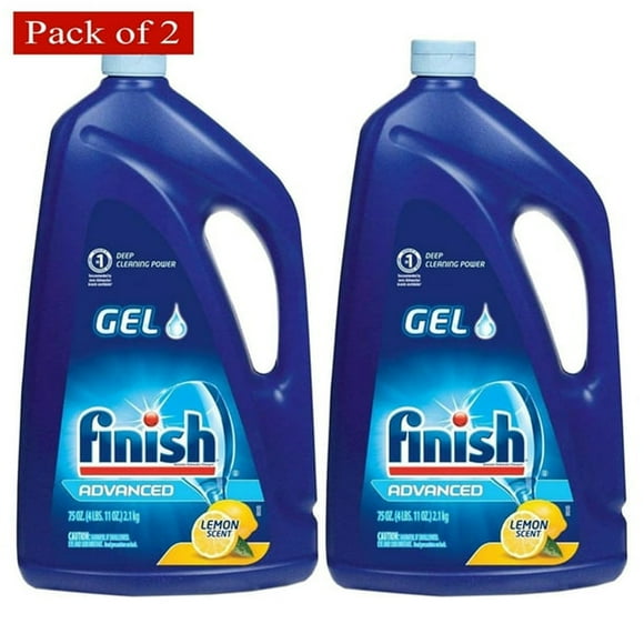 Finish Détergent pour Lave-Vaisselle Automatique Gel Parfum Avancé, Parfum Citron, 75 oz. (Lot de 2) 18,99 $ Ch.