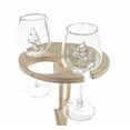 thumbnail image 5 of Portable Outdoor Wine Table With Bottle Holder - Foldable Mini Wooden Wine Glass Rack & Snack Holder, 5 of 5