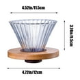 thumbnail image 3 of Glass Pour Over Coffee Maker with Reusable Filter & Wooden Base | Portable Hand Drip Coffee Maker for Home, Office & Travel | Includes 1pc Glass Coffee Filter Mug in Multiple Colors, 3 of 6