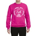 thumbnail image 2 of Wild Bobby Worry Ends When Faith In God Begins Inspirational/Christian Unisex Crewneck Graphic Sweatshirt, Fuschia, 3X-Large, 2 of 5
