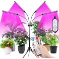 thumbnail image 1 of Grow Light with Stand, Plant Light for Indoor Plant, 10 Level Growing Light with Dual Controller, 4-Head Growing Lamp Tripod Adjustable 15-63 Inch&4/8/12h Timer, 1 of 7