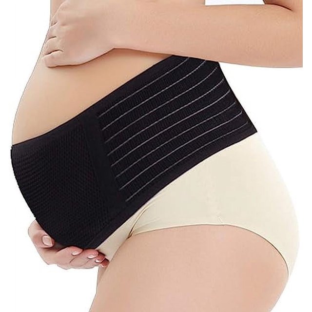 Cinturón para mujer embarazada Cinturón de maternidad negro de 120 cm para soporte lumbar y abdominal: soporte para cinturón de maternidad para nueva madre antes y después del parto Reducir el dolor Sincero Electrónica