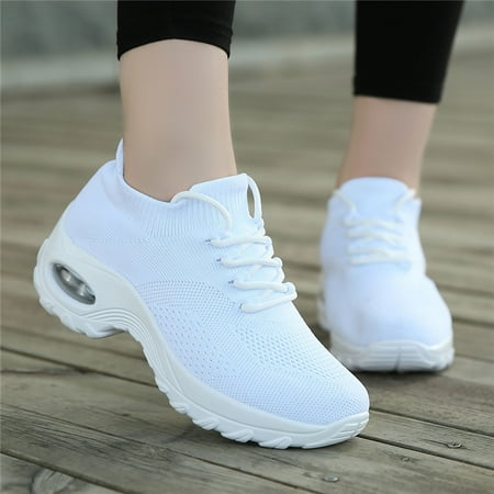 

Floleo Clearance Women s Shoes Sports Breathable Women Flying Woven Socks Shoes Walking Casual Running Sneakers