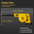 thumbnail image 6 of BAOKALER 20V Max Cordless Mini Leaf Blower, 15000RPM 29m/s High Power Blower and Vacuum, Multi Speed with 2 Batteries for Pet Hair, Dust, Car & Outdoor Inflating, 6 of 13