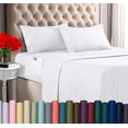 thumbnail image 1 of Juego de sábanas Utopia Bedding, tamaño completo, microfibra, 4 piezas, color blanco, 1 of 8
