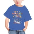 thumbnail image 2 of BXJX Girls T Shirts- Print Short Sleeve Round Neck Fashion Summer Tops Blue Size 3 Years, 2 of 4