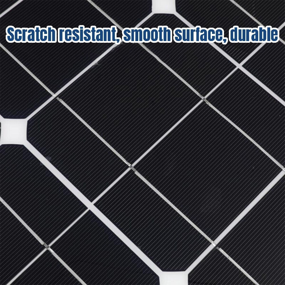Semi-Flexible Solar Panel 100W 12V Bendable Thin Film Monocrystalline for Caravan RV Boat Camper Trailer