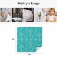 thumbnail image 5 of Teal Botanical Cloth Napkins, Vintage Floral Plants Branch Washable and Reusable Dinner Napkins Set of 2, Table Napkin for Kitchen Party Birthday Wedding Hotel Housewarming 20"x20", 5 of 9